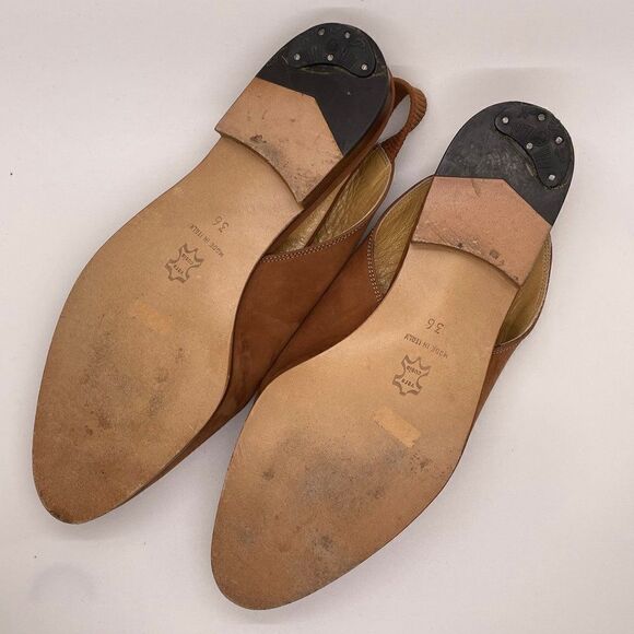Gianrico Mori  Made In Italy  Flat Loafer Style Sling Back Sandal Mule Shoes 36 - Picture 7 of 10